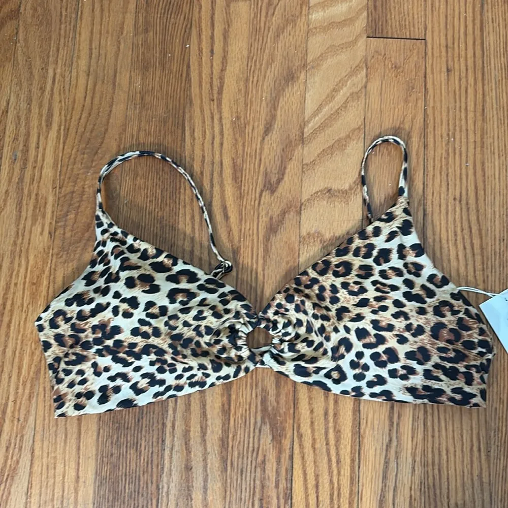 Andie Bikini Set Bonita Top 90s High Waisted Bottom Leopard Black M-DD NWT‎ - Image 8