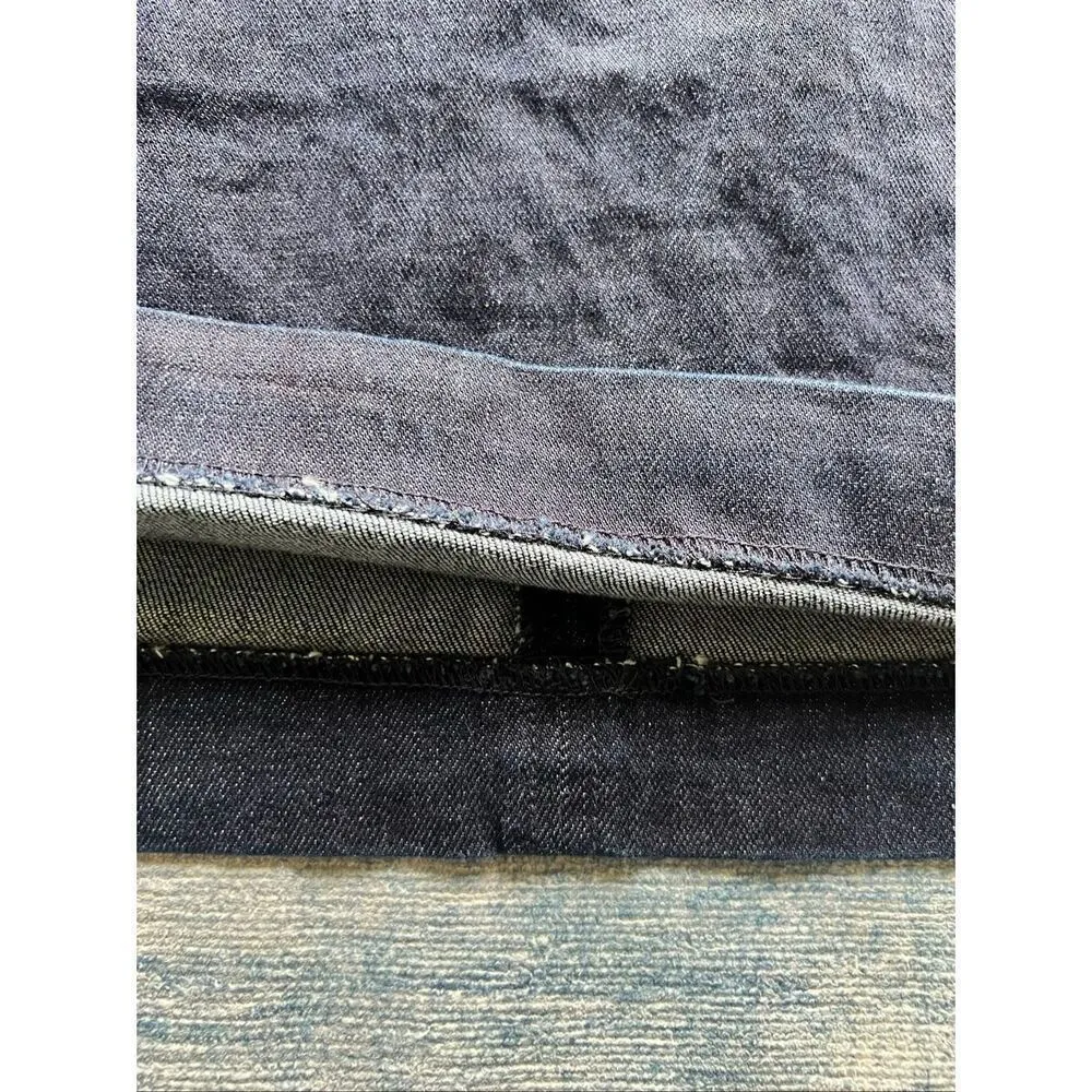 Lauren Ralph Lauren Dianva Denim Leather Trim Casual Dress Size 10 - Image 8