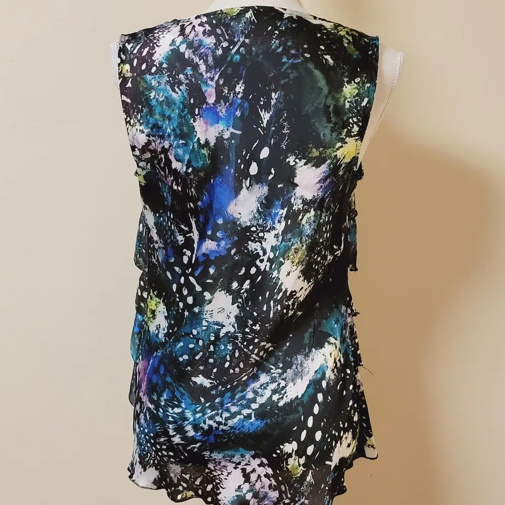 Spense printed ruffle blouse size medium - Image 5