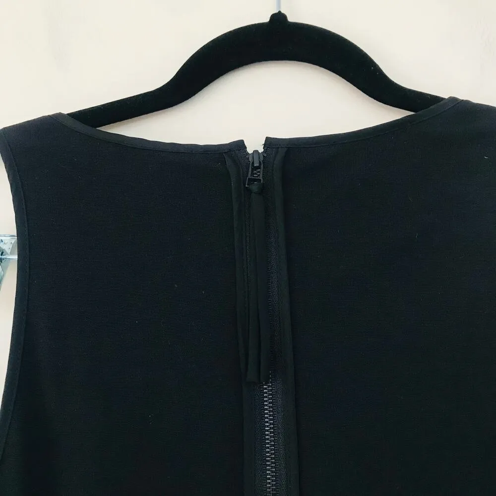 New Rebecca Taylor Leopard Knit Shift Dress Black Gray Women's Size 12 - Image 7