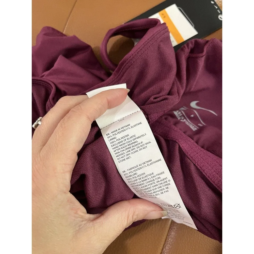 NWT Nike Villain Red Essentials U Back One Piece Sporty Logo Swimsuit Size Small - Image 9