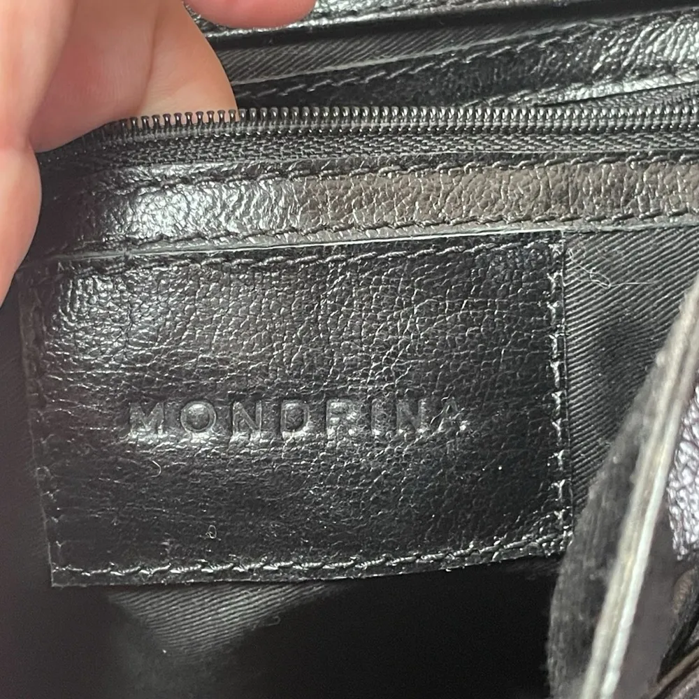 Black Leather Brown White Cowhide Boho Purse Mondrina Handbag Western Cowgirl - Image 6