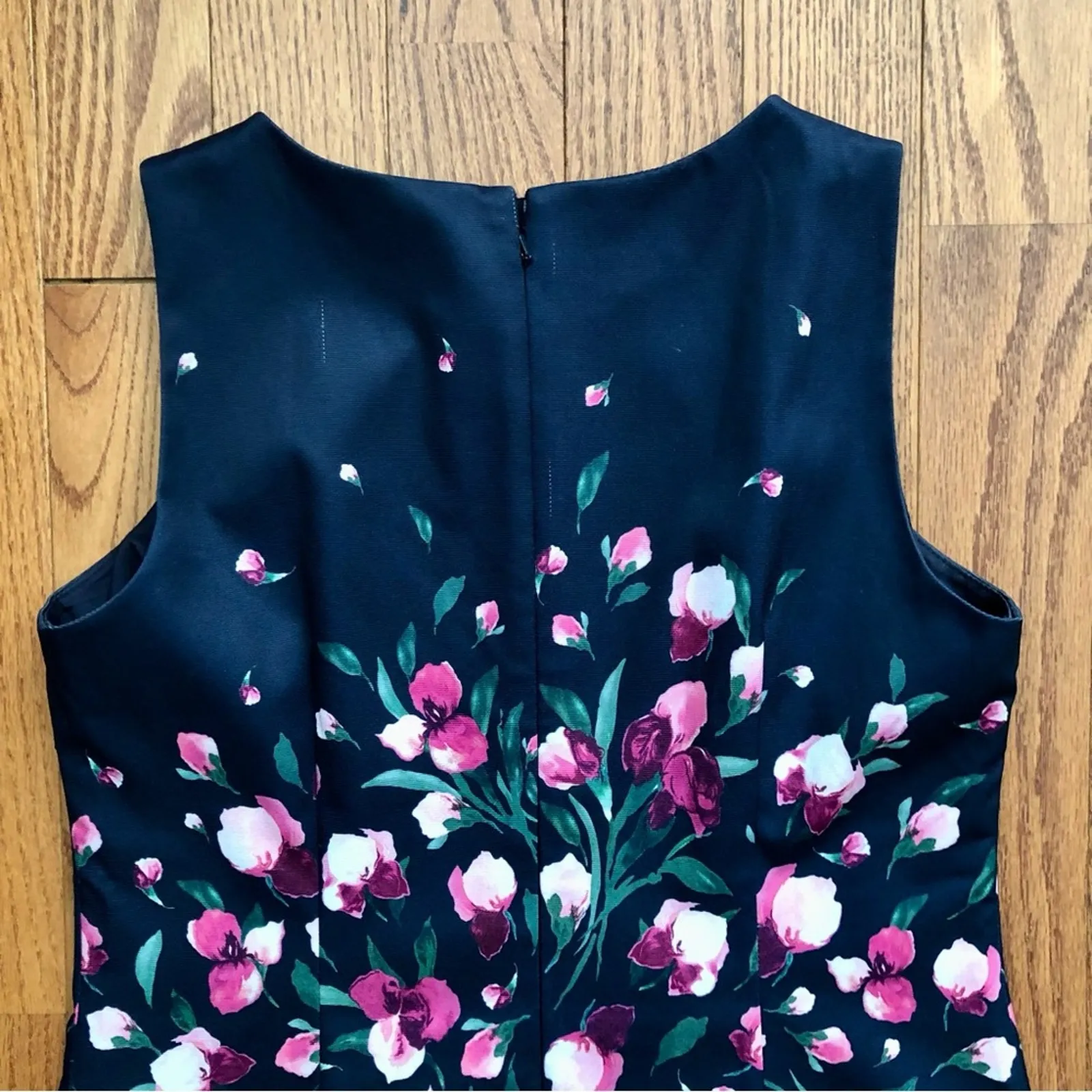 HOBBS MOIRA Floral Navy Blue Multi Shift Dress Women’s Size 12 NWOT - Image 9