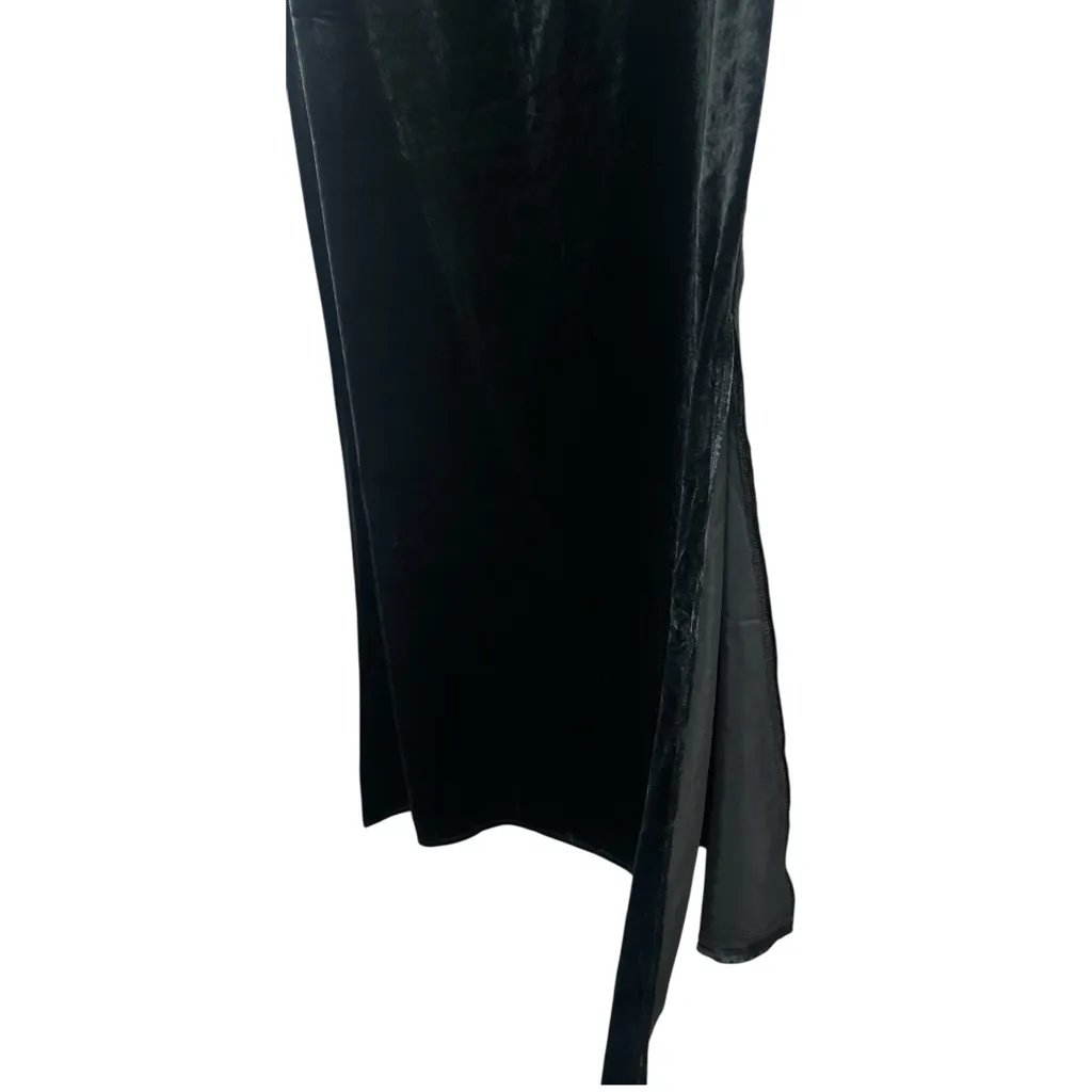 Splendid Lia Velvet Midi Skirt Size XL Festive A Line Side Slit Feminine - Image 4