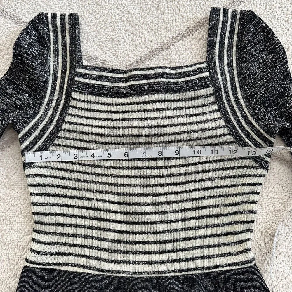 Vintage It's Rich 60s/70s Gray/Silver Long Sleeve Wool - Image 7