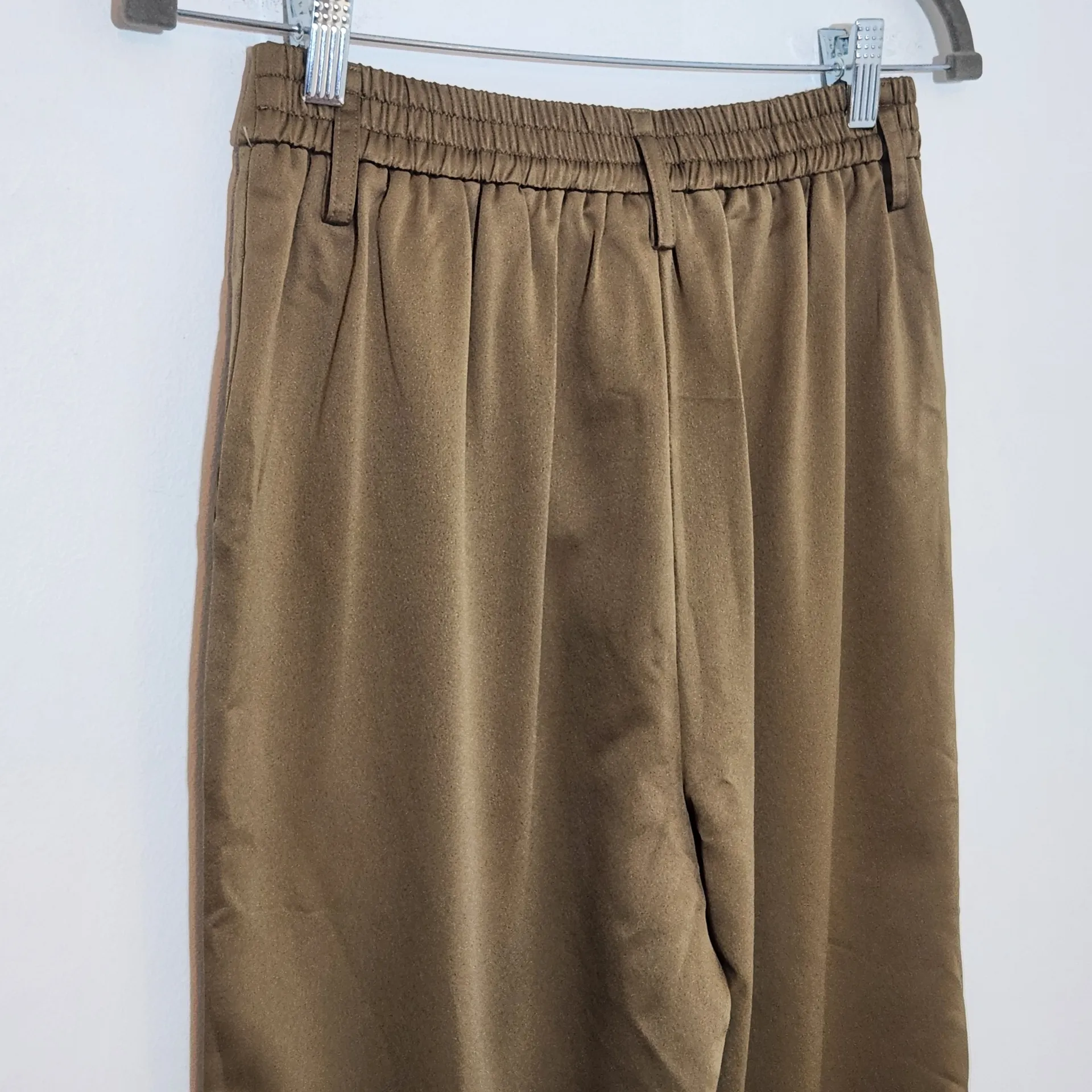 Joie Brown Satin Dress Pants NWOT Size Small Joie Satin Brown Trousers - Image 6