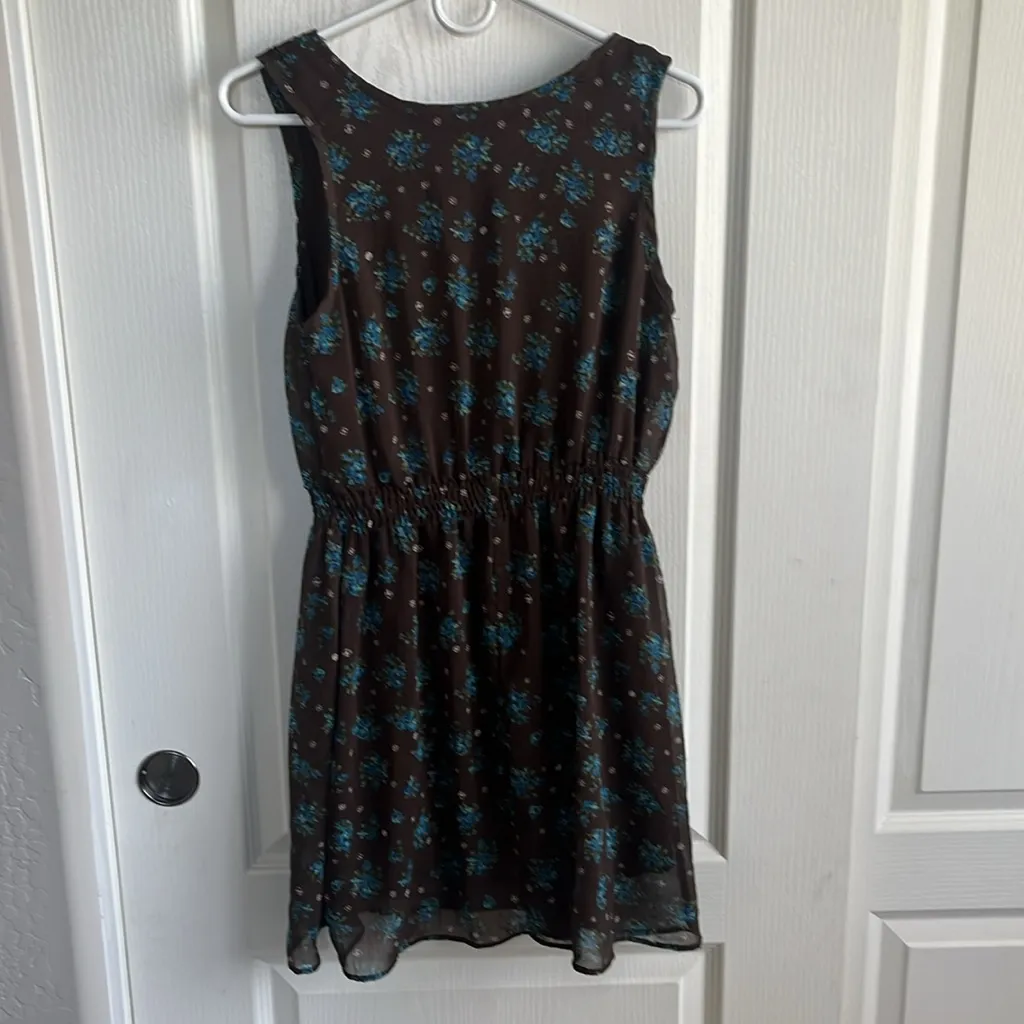 Mossimo Supply Co. Brown Dress Blue Size M - Image 4