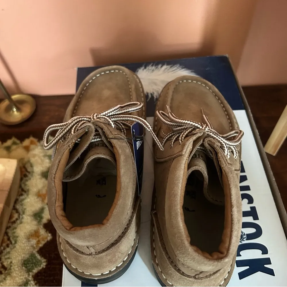 Birkenstock Pasadena High Chukka Boots Moccasins Taupe Suede Leather NEW Size 36 - Image 5