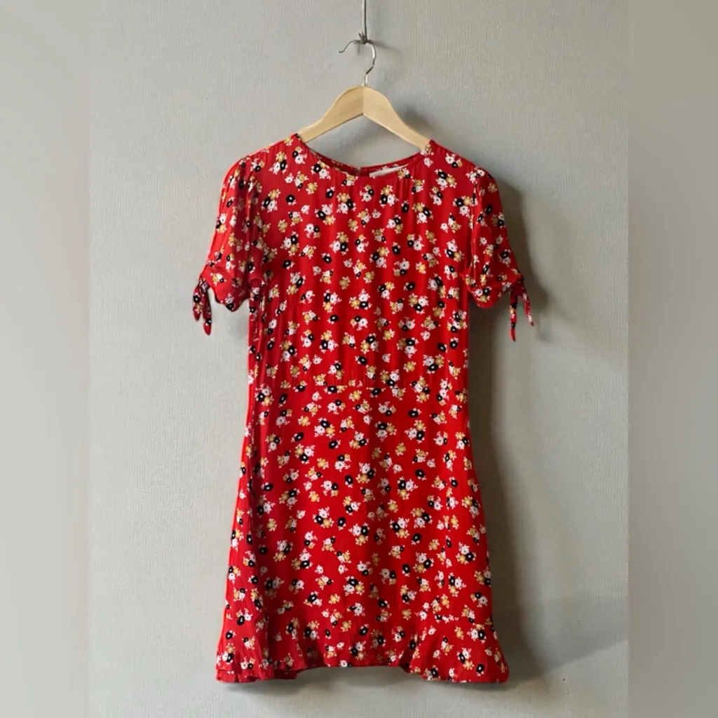 Faithfull The Brand Daphne Floral Short Sleeve Mini Dress - Image 3