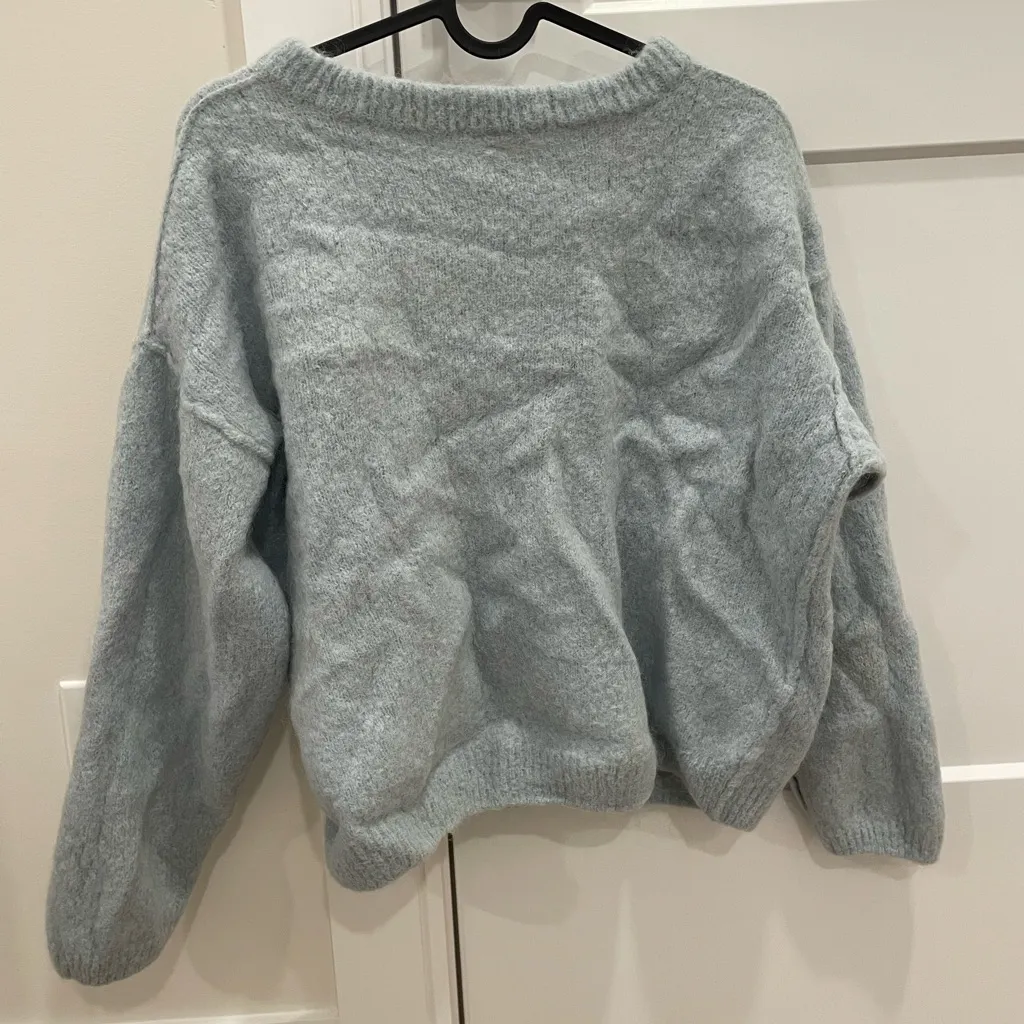 Free People Light Blue Sweater - Image 6