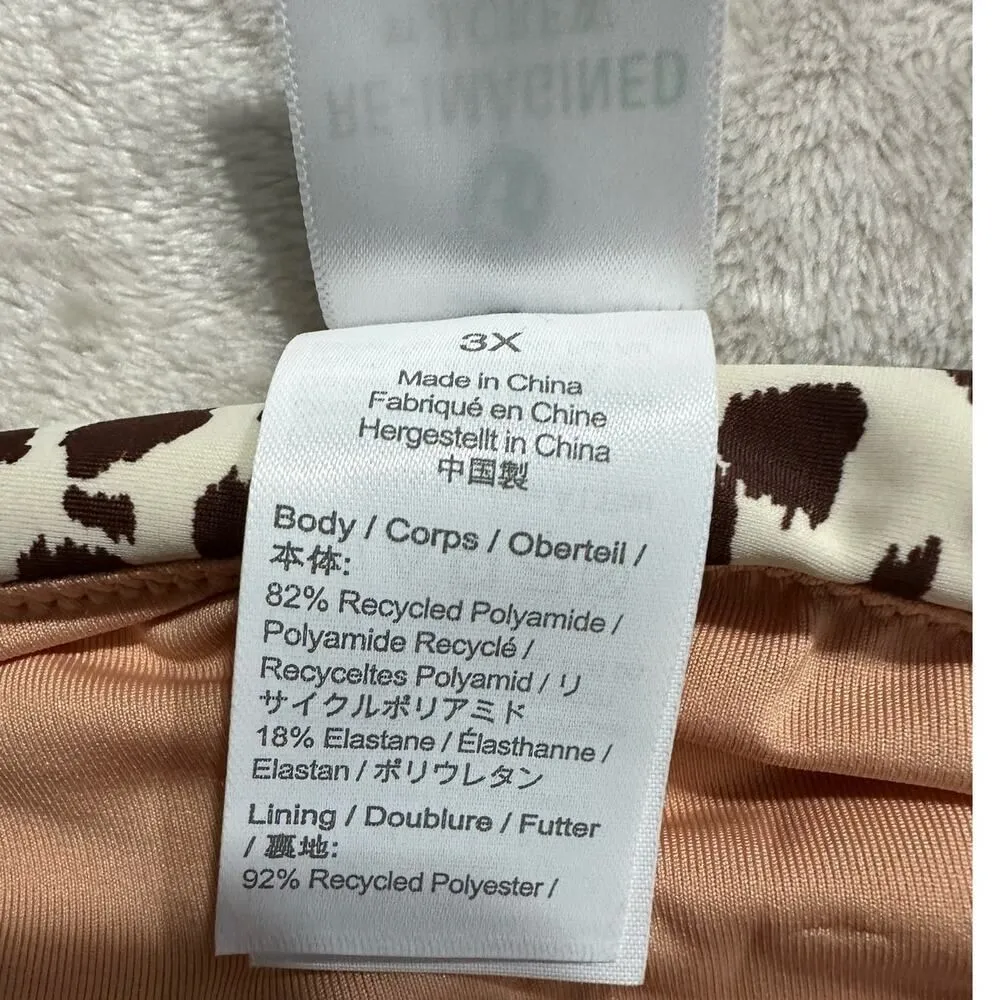 J.Crew One-Shoulder Bikini Top Women's Plus 3X Leopard Print NWT - Image 5