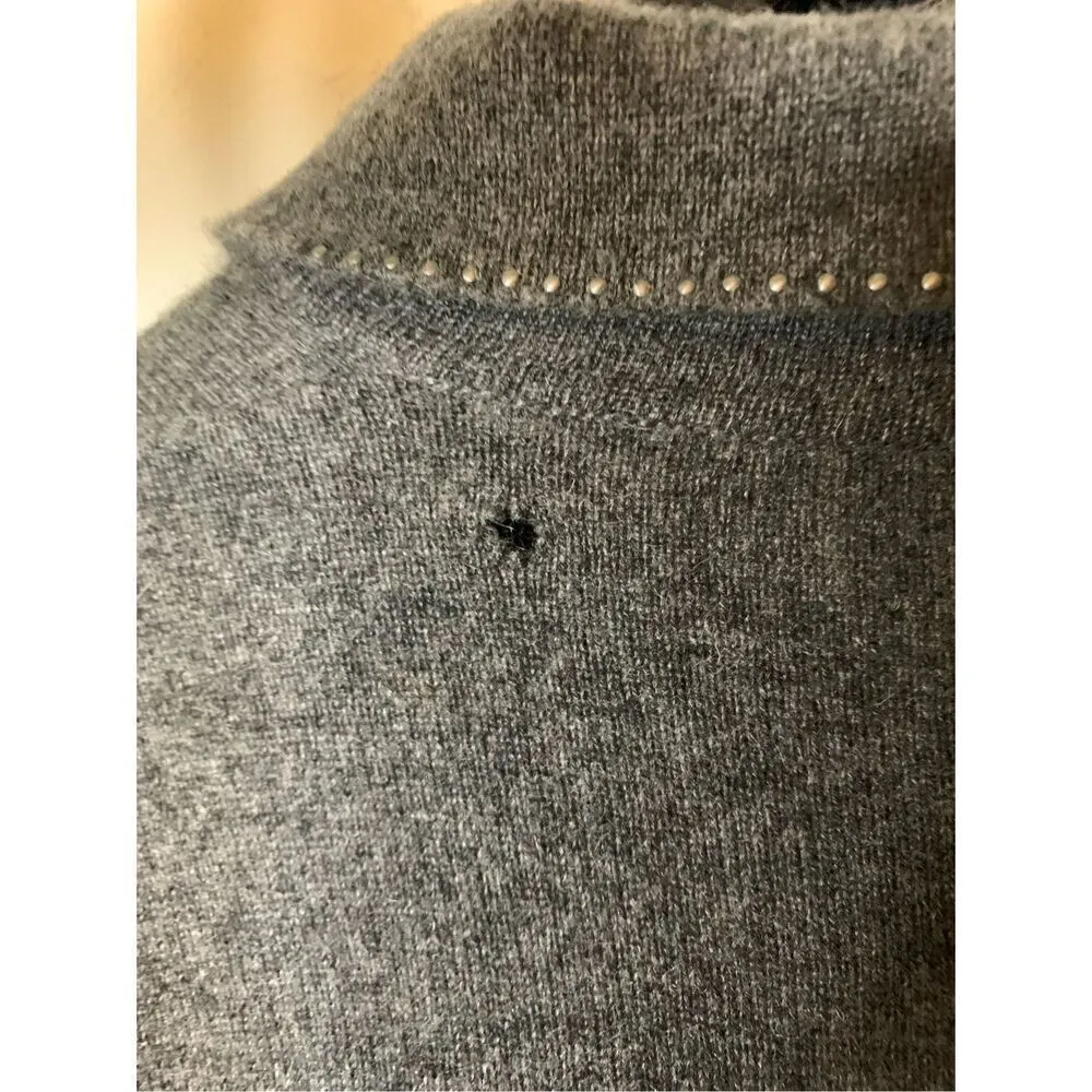 Brunello Cucinelli 100% cashmere cardigan sweater gray women's size XL - Image 8