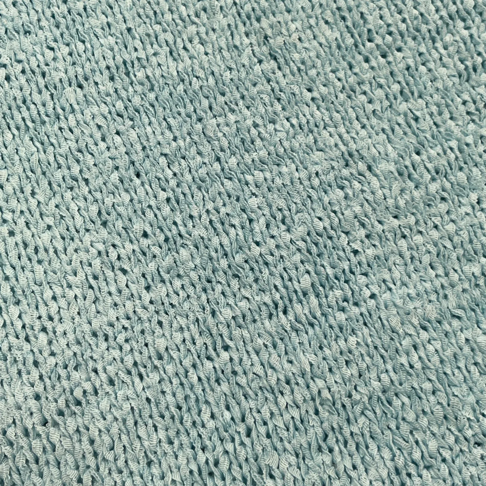 Chicos Tape Yarn Knit Poncho Sweater Aqua Blue Size L/XL Beachy Resort Vacation - Image 5