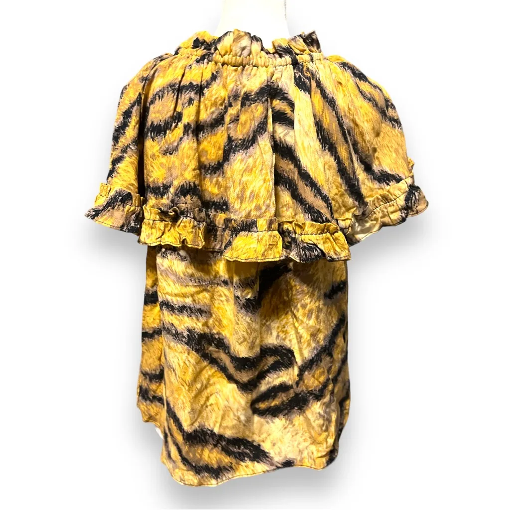 Hoffman Copenhagen TABITHA BLOUSE IN GOLDEN HOUR PRINT size 34 Orange - Image 2