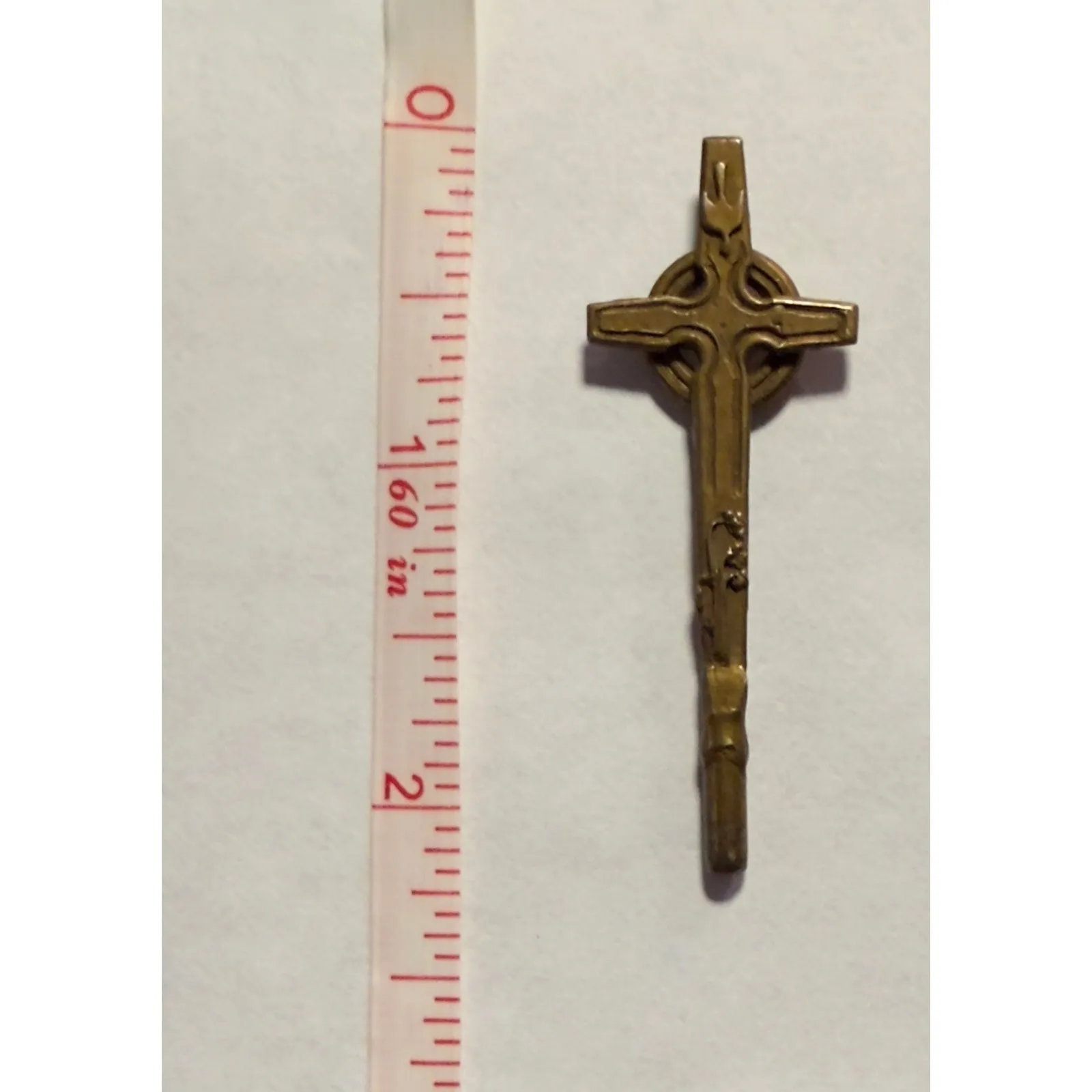 Vintage Brass Celtic Cross Pendant - Image 3