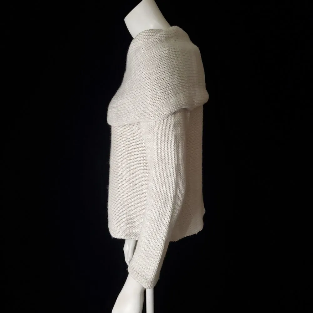 Seek the Label Cream & White Cowl Neck Sweater (S) - Image 3