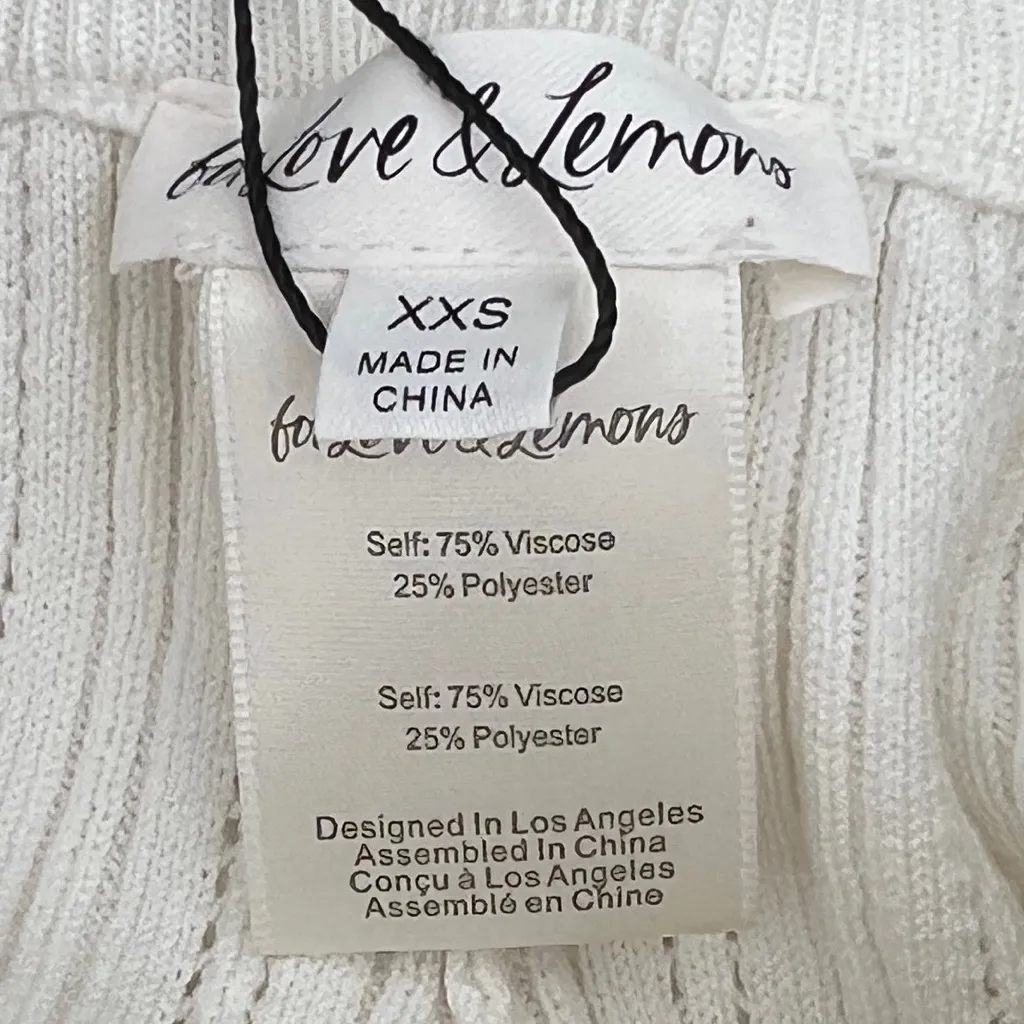 For Love And Lemons Ivory Knit shorts - Image 6