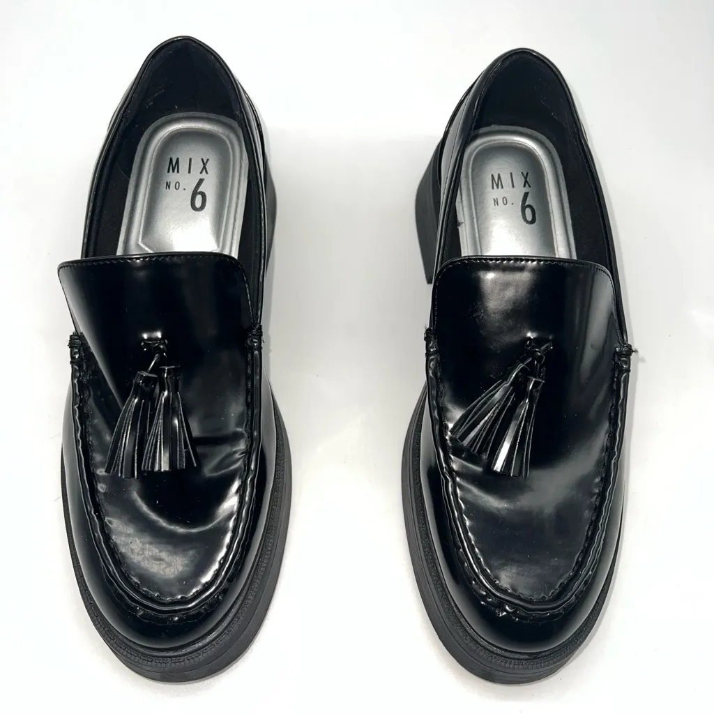 Mix No. 6 Women’s Black Vegan Loafers with Tassel Accent Platform Sole-Size 8.5W - Image 3