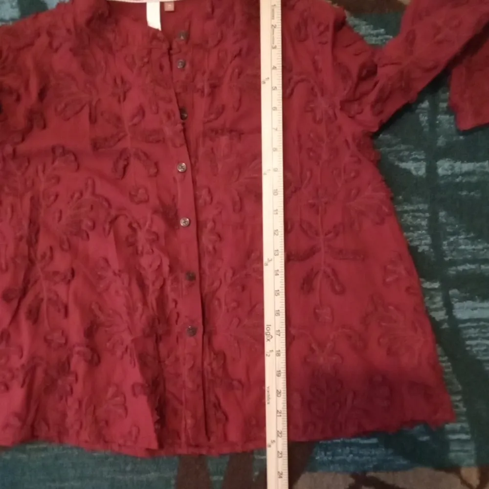 Pilcro Anthropology Whitney Textured Rasberry Trapeze Party Womens Xs - Image 10