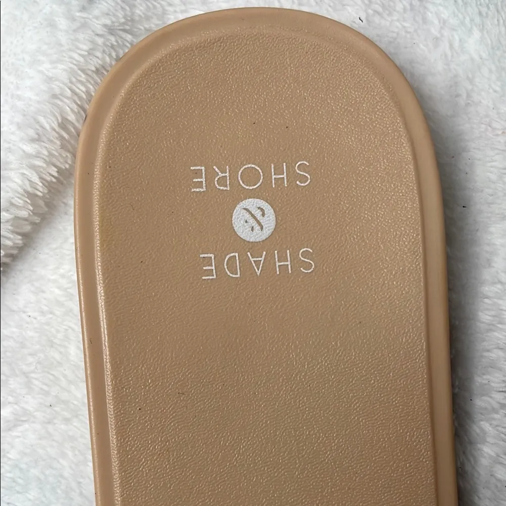 Shade & Shore Women's Tan Clear Sandals - Image 3