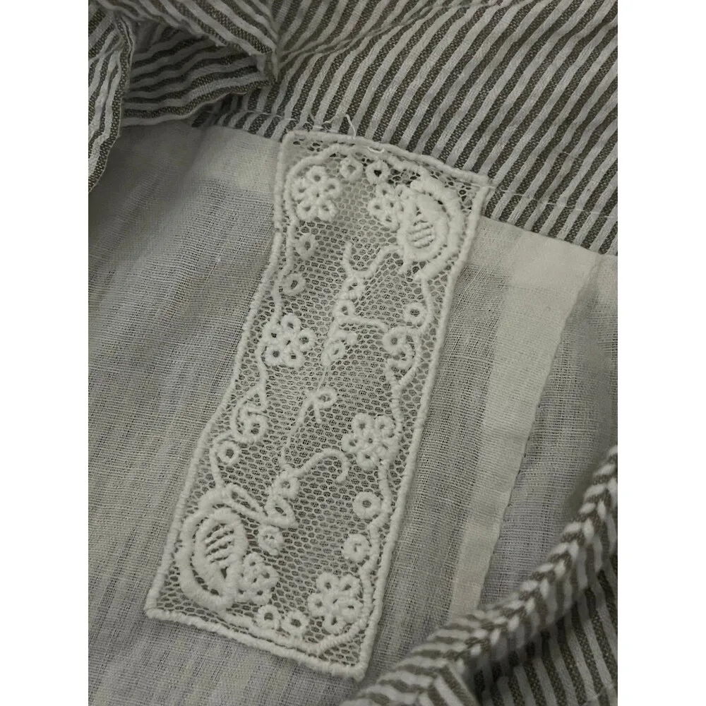 Pinstriped coastal jumpsuit overalls Size XS - Image 3