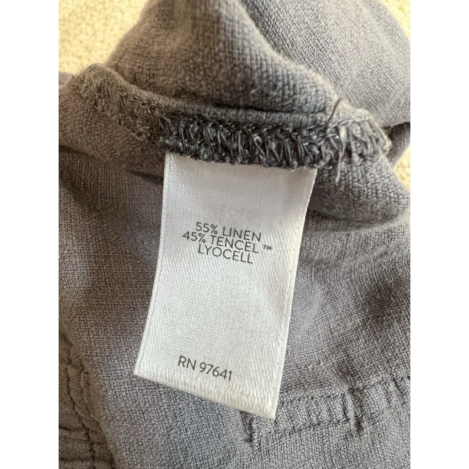 J Jill Linen Blend Pull On Pants Gray Cropped Beach Resort Boho Lagenlook Vacay Size undefined - Image 5