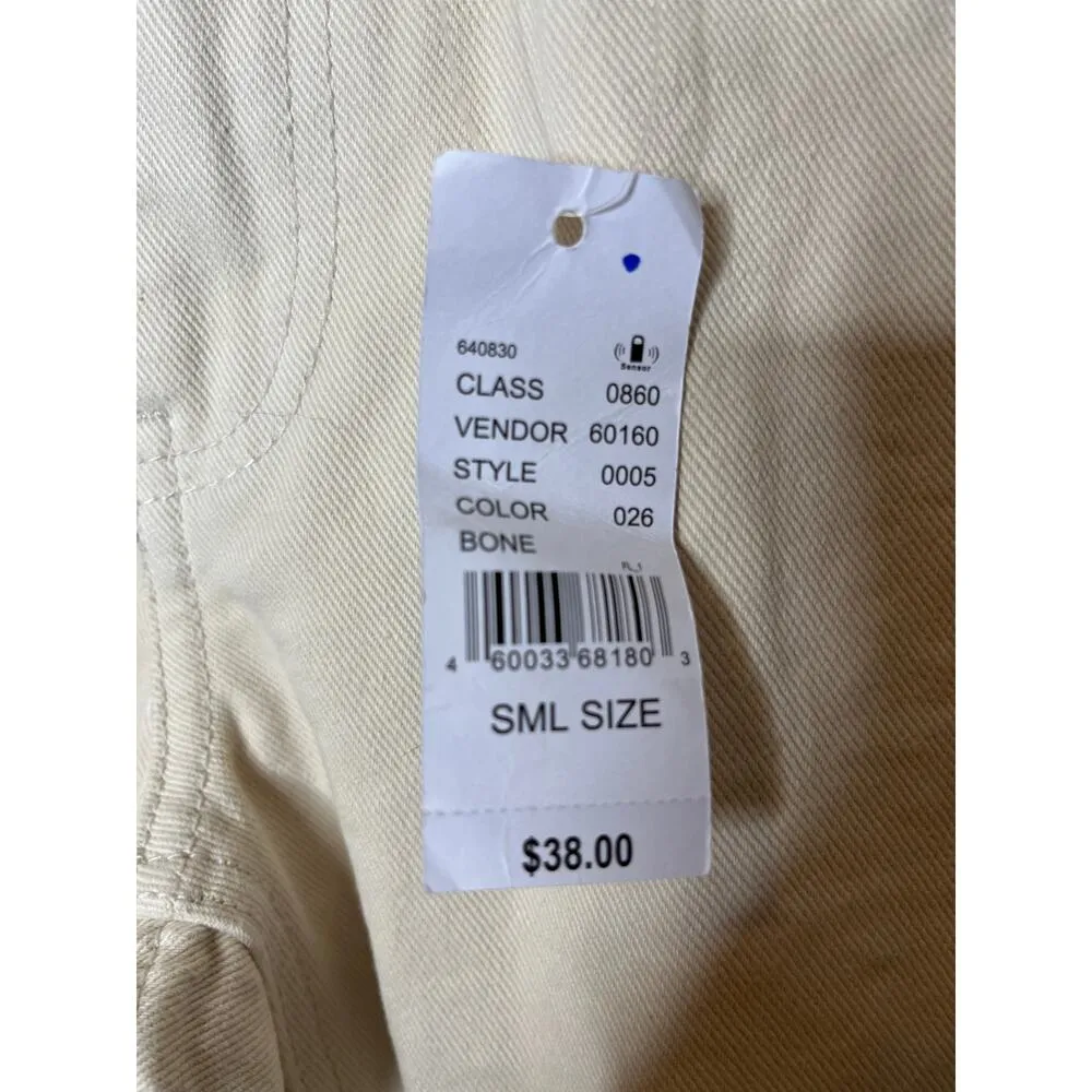 Pacsun x J Galt NEW Cream Bone Bootcut Jeans Small - Image 4