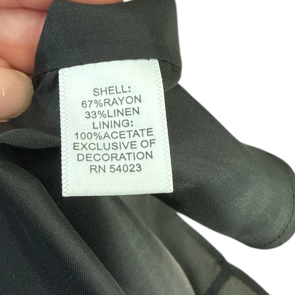 Banana Republic x Mad Men Midge A-Line Skirt Black Linen Blend Retro 60s Size 6 - Image 8