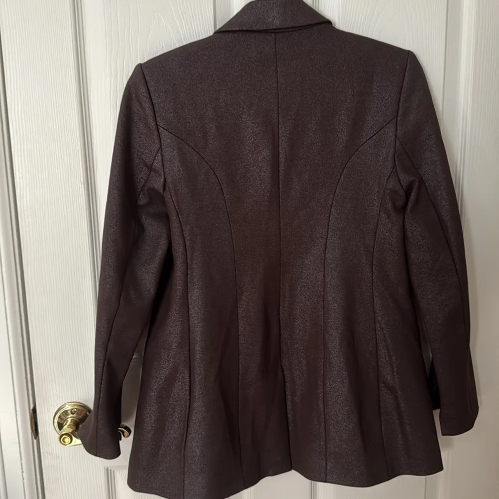 Express metallic Brown Blazer columnist  Suit Jacket small - Image 4