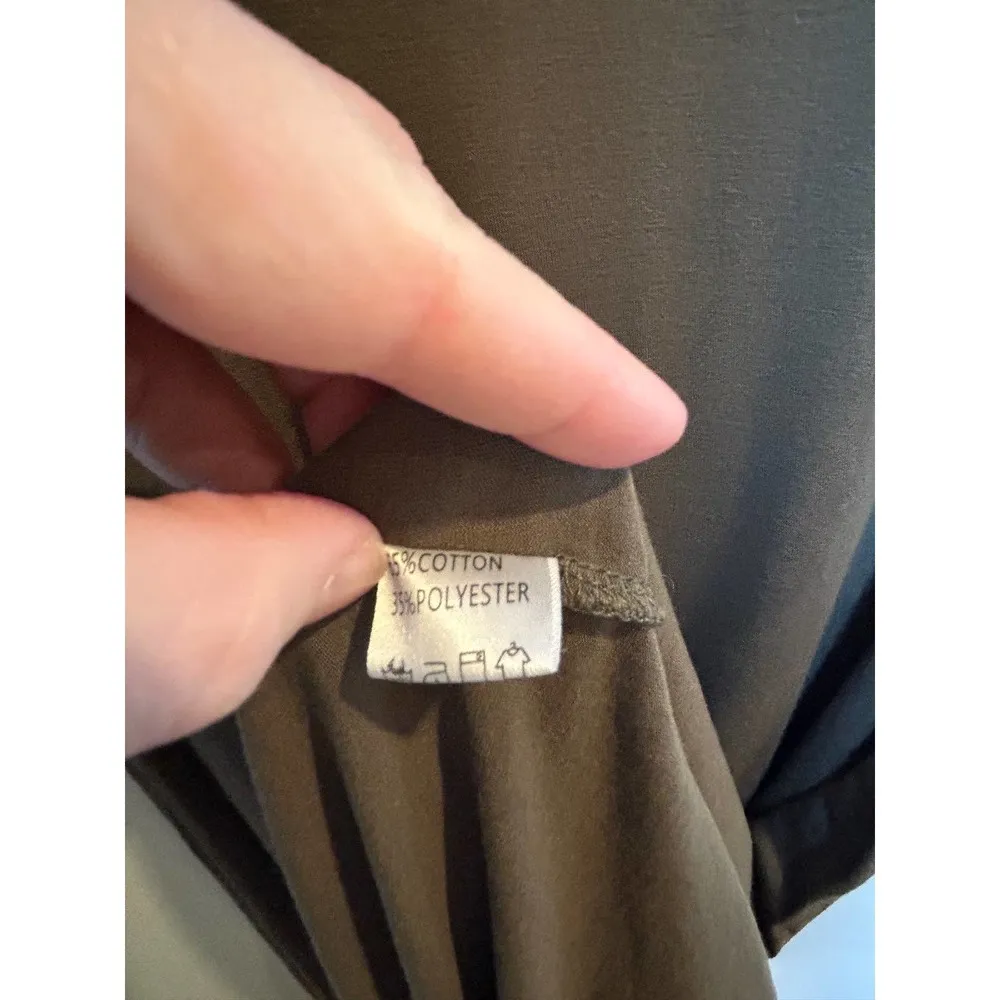 Sign Here Signature Clothing Army Green Swing Dress Comfort Size XS/S - Image 5