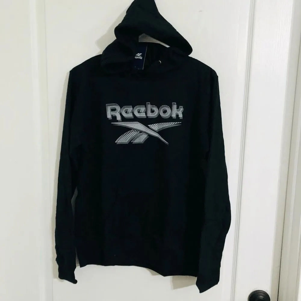 Brand New Reebok Logo Black Vector Hoodie For Women Size‎ Small Pullover Hoodie - Image 4