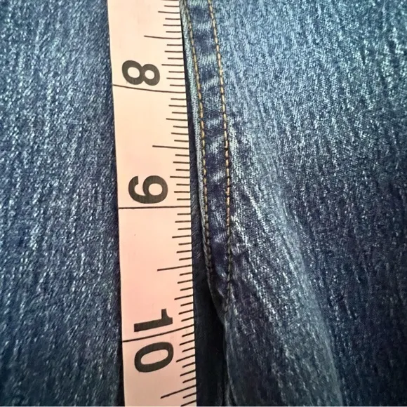 Vintage‎ 90s Y2K SOLO JEANS wide leg corset tie side SIZE 8 embroidered western Blue - Image 12