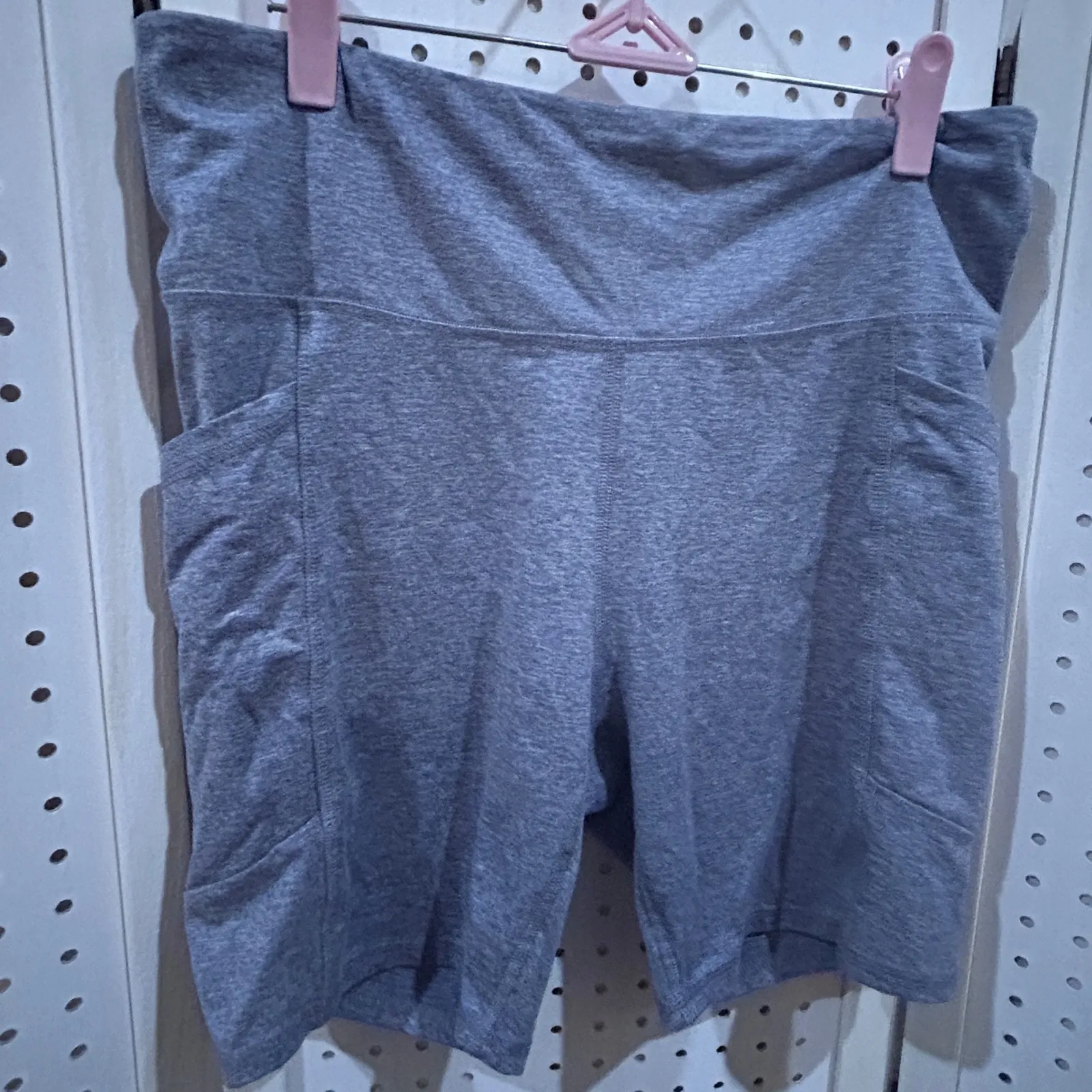 Zobha Gray High Waisted Bike Shorts with Pockets Women's Size XL Athletic - Image 2