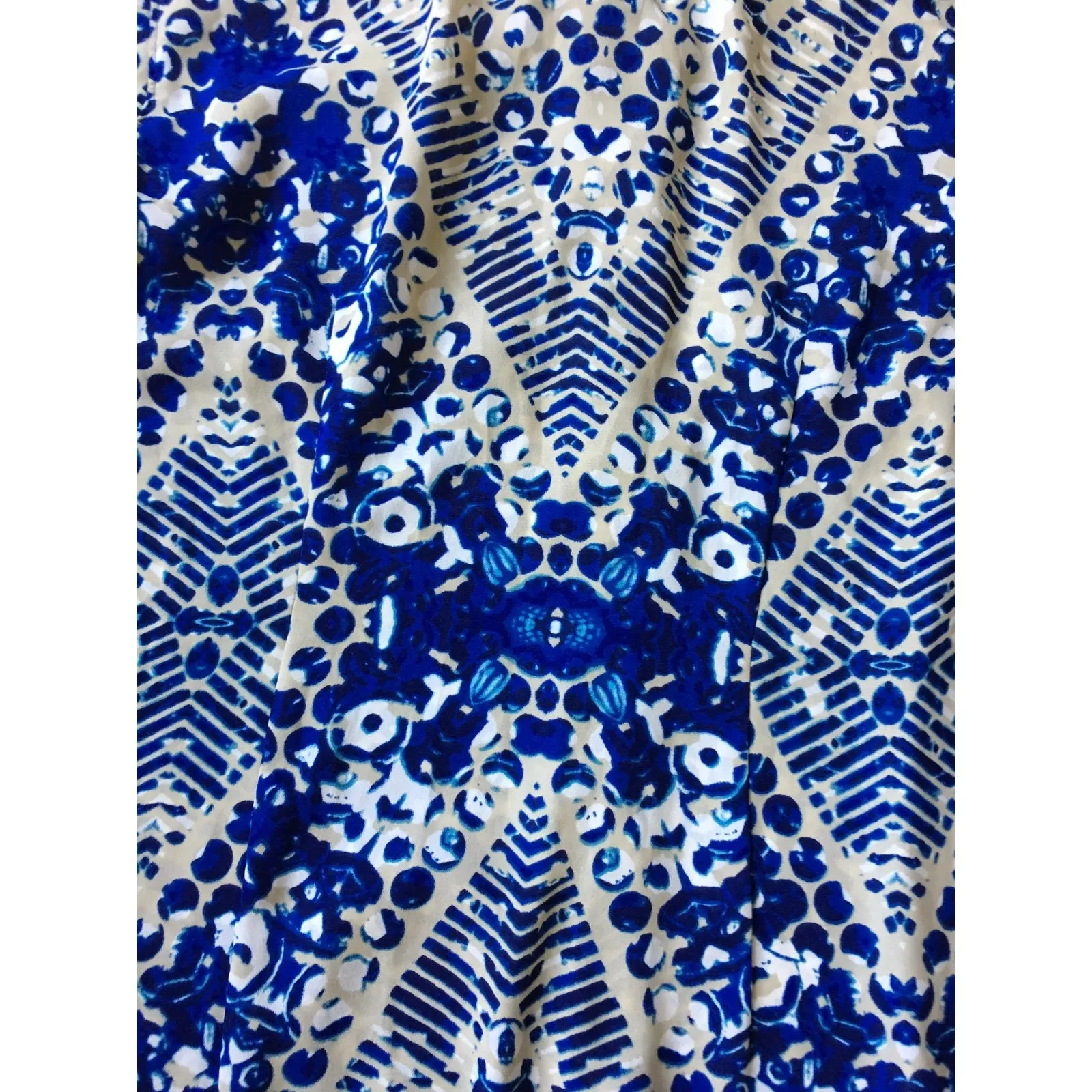 Cabi Shirt Dress Women S 4 6 Button Up Tunic Blue Print 3/4 Length Sleeve - Image 10