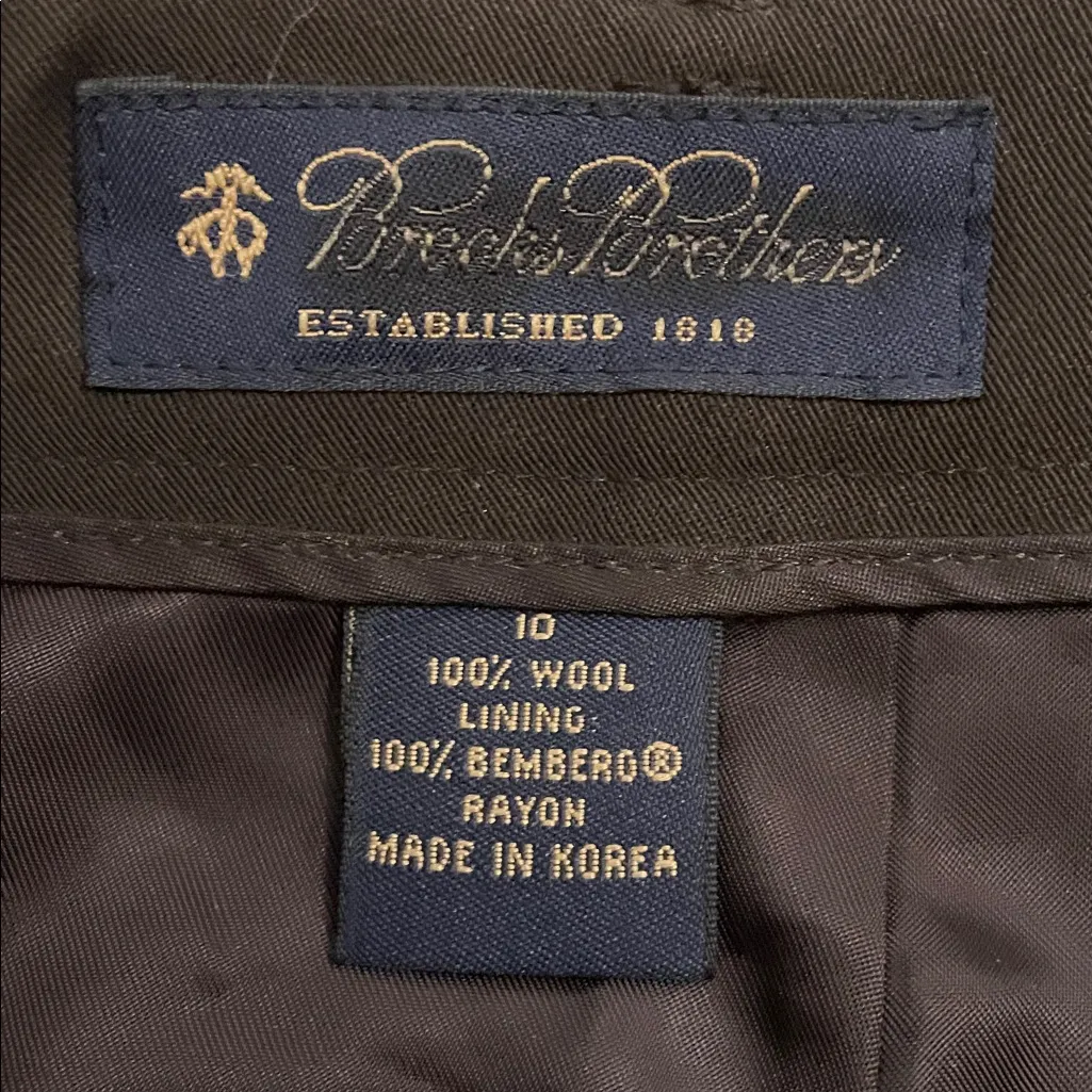 Brooks Brothers Black Wool Trousers Pants Womens Size 10 Career Classic - Image 2