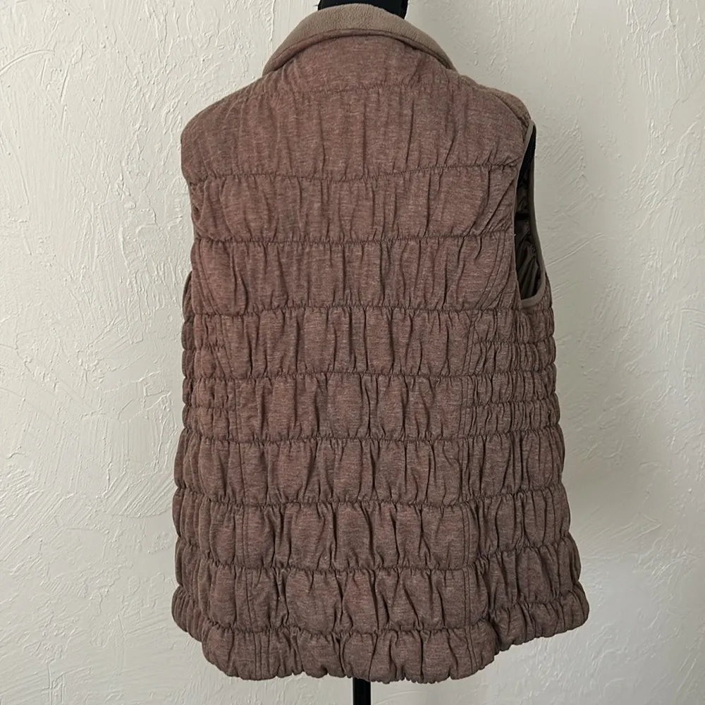 Catos Brown Puckered Puffer Vest - Image 7