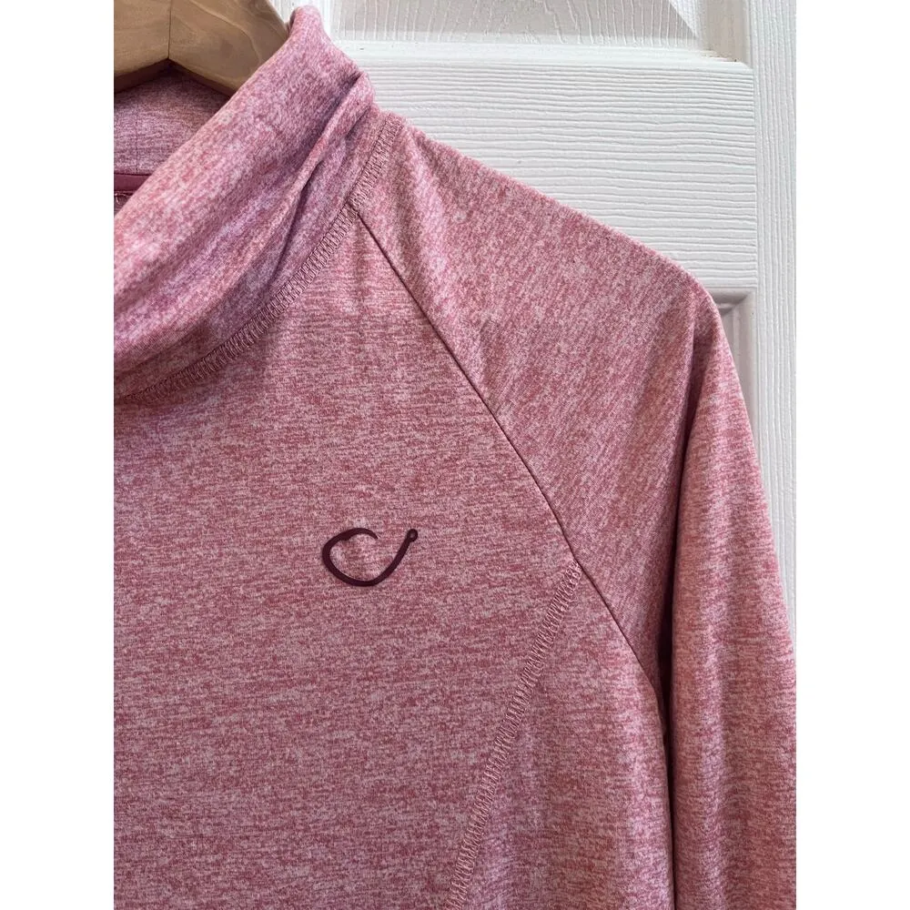 Reel Life Heathered Funnell Neck Pocket Thumbholes Tunic Top Size Small Outdoor - Image 4