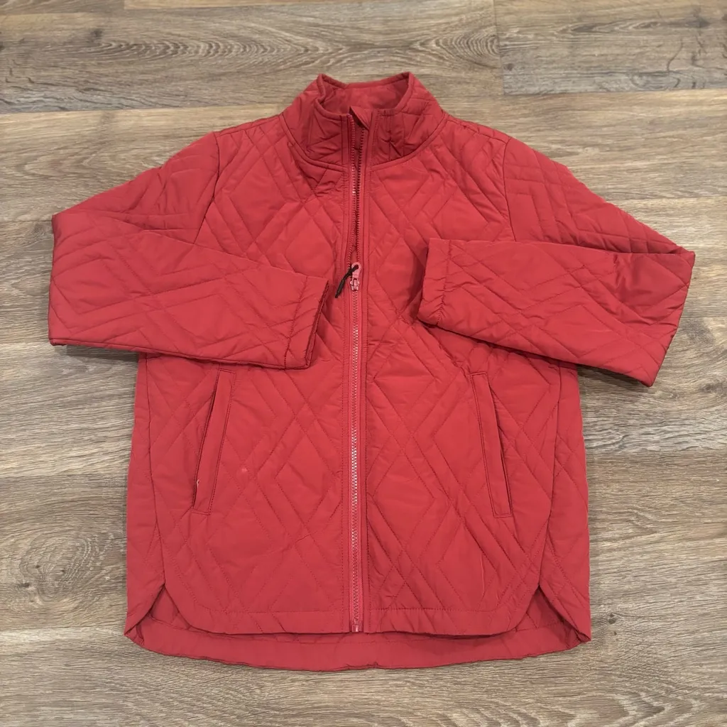 Voyager Women’s Diamond Quilted Lightweight Jacket – Red Classic Outerwear – S - Image 2