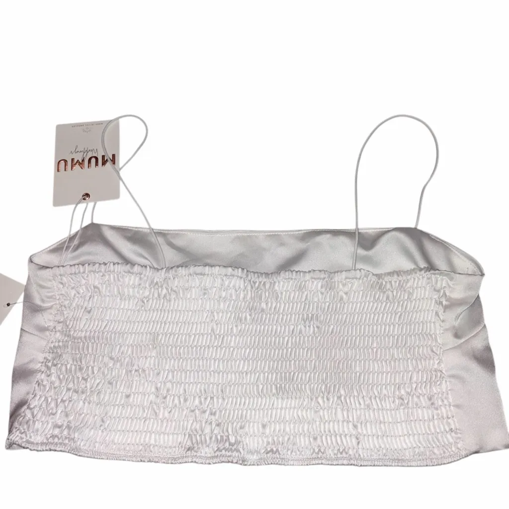 NEW Show Me Your Mumu Wedding White Tucker Crop Top Tank size Large - Image 5