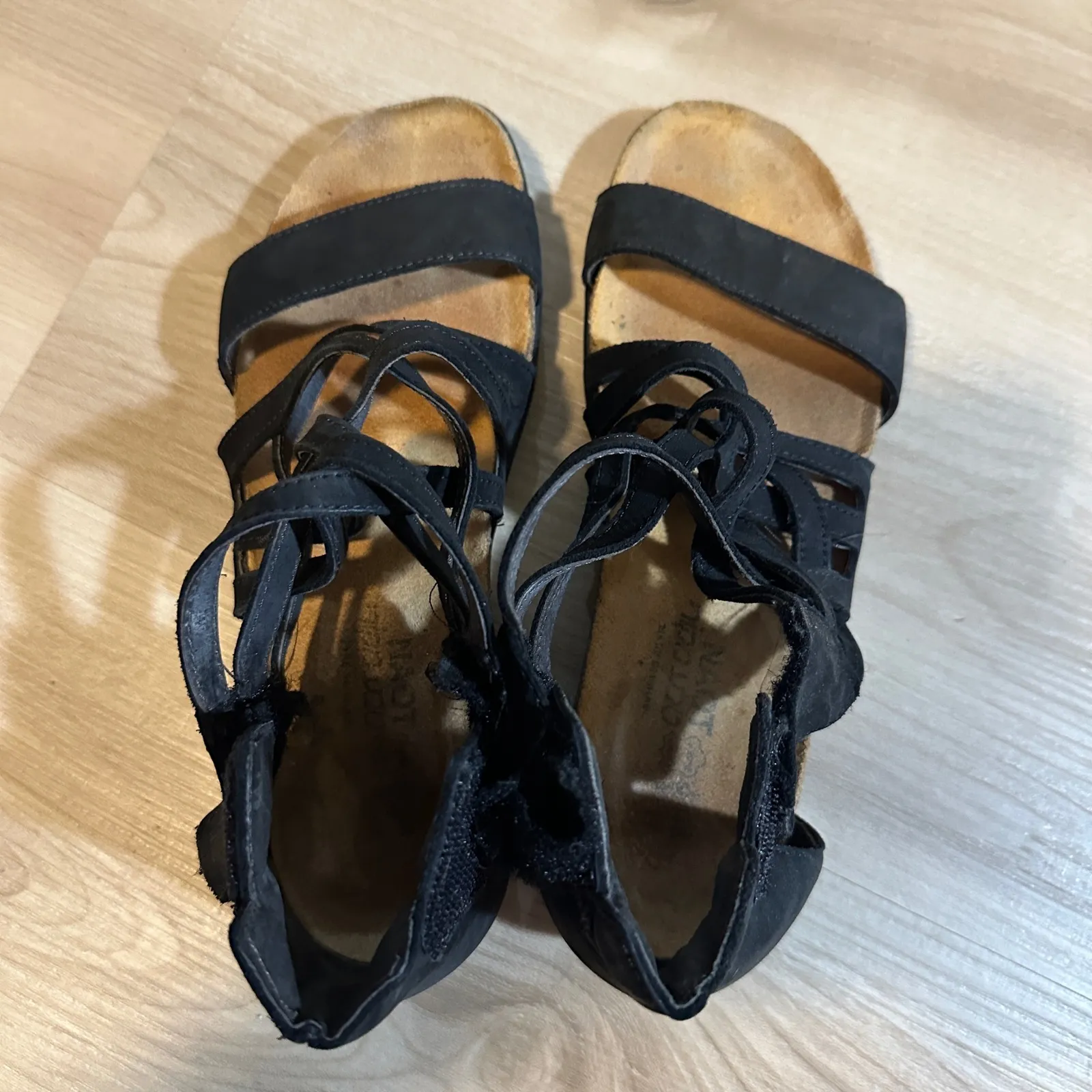 Naot Black Marita 38 Leather Gladiator Sandals Ankle Strap Comfort Shoes Size‎ 7 - Image 6