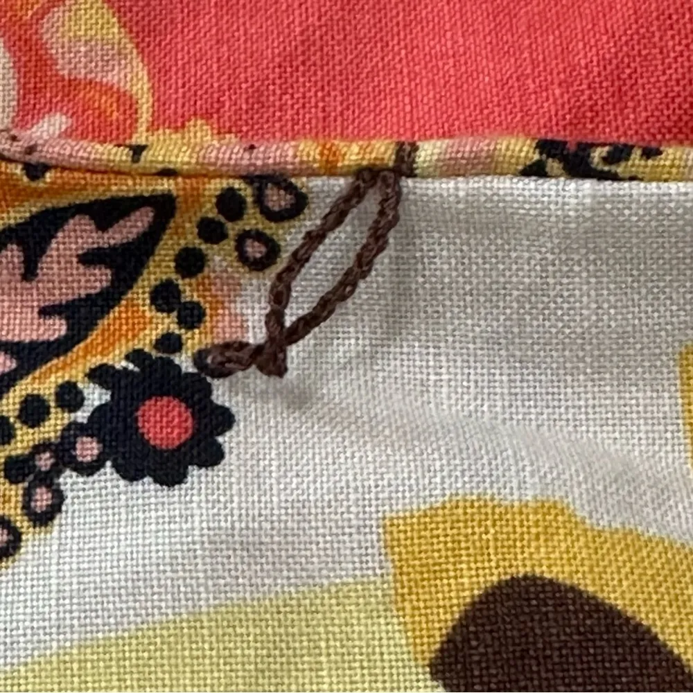 Sabrina Lauren Women’s Size L Pastel Paisley Animal Print Linen Blend Tunic Top Pink Size L - Image 6