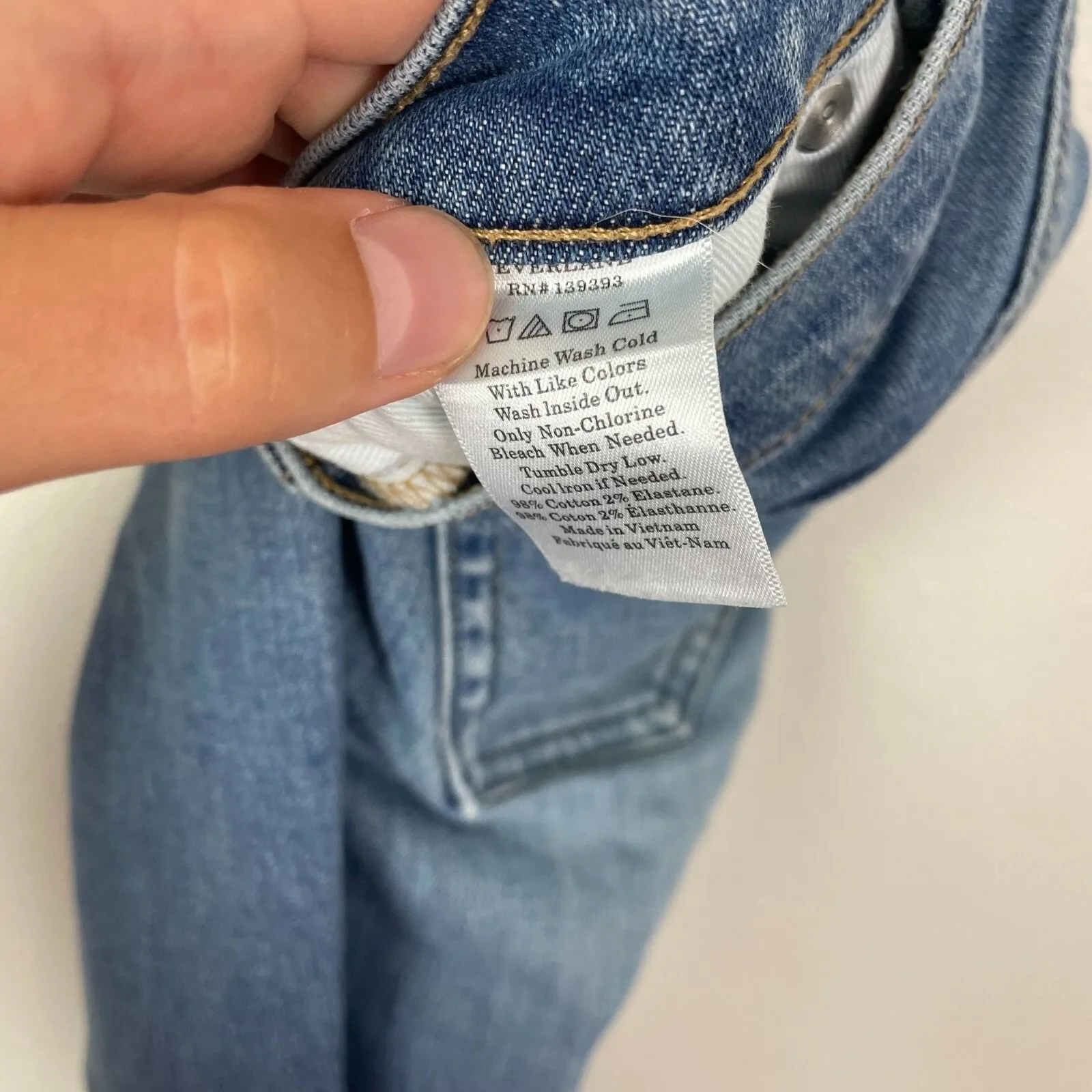 Everlane Woman's Sz 24 Mid Rise Lighter Wash Ankle‎ Cropped Skinny Jeans - Image 3