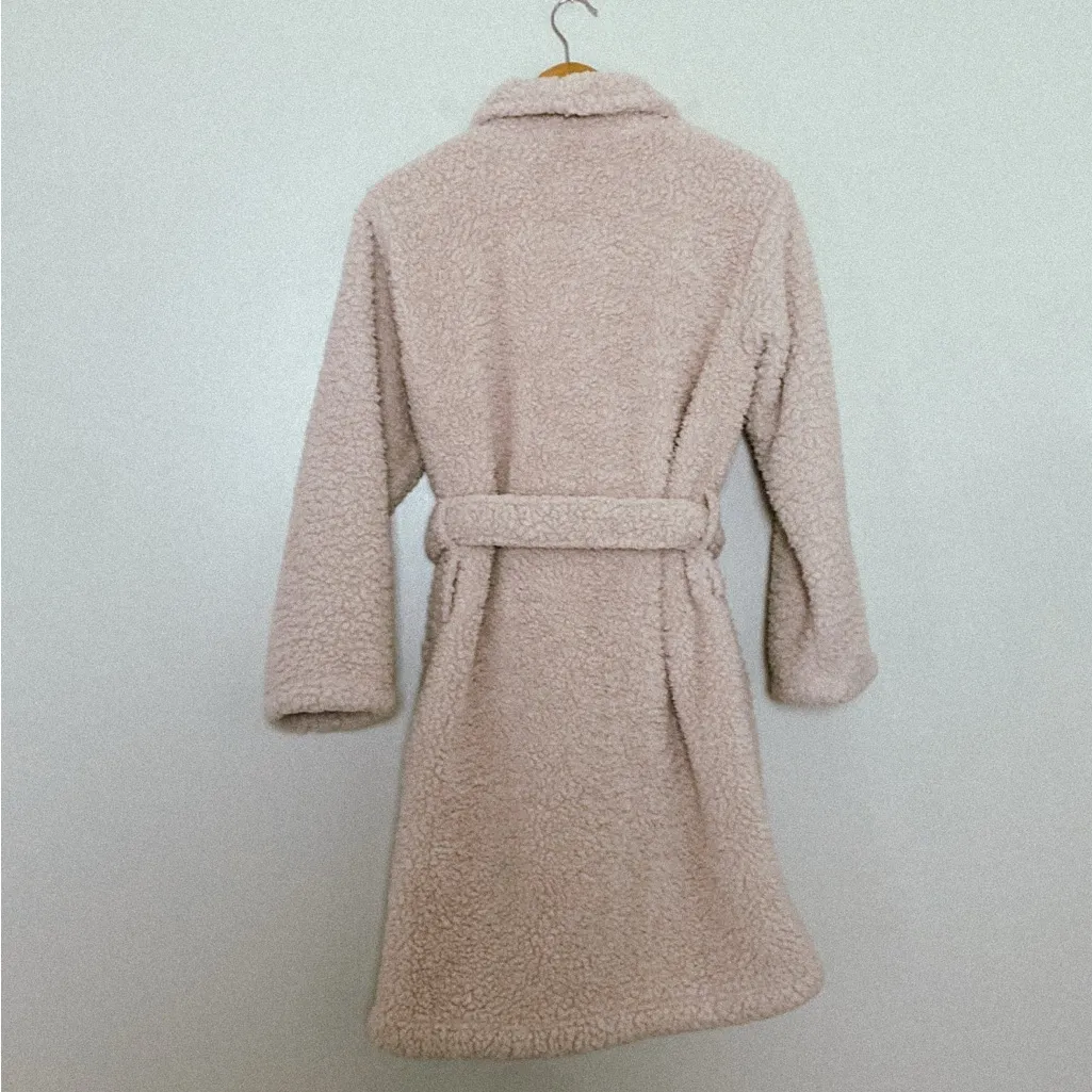 Pottery Barn Teddy Bear Robe Womens Pale Pink Size S - Image 4