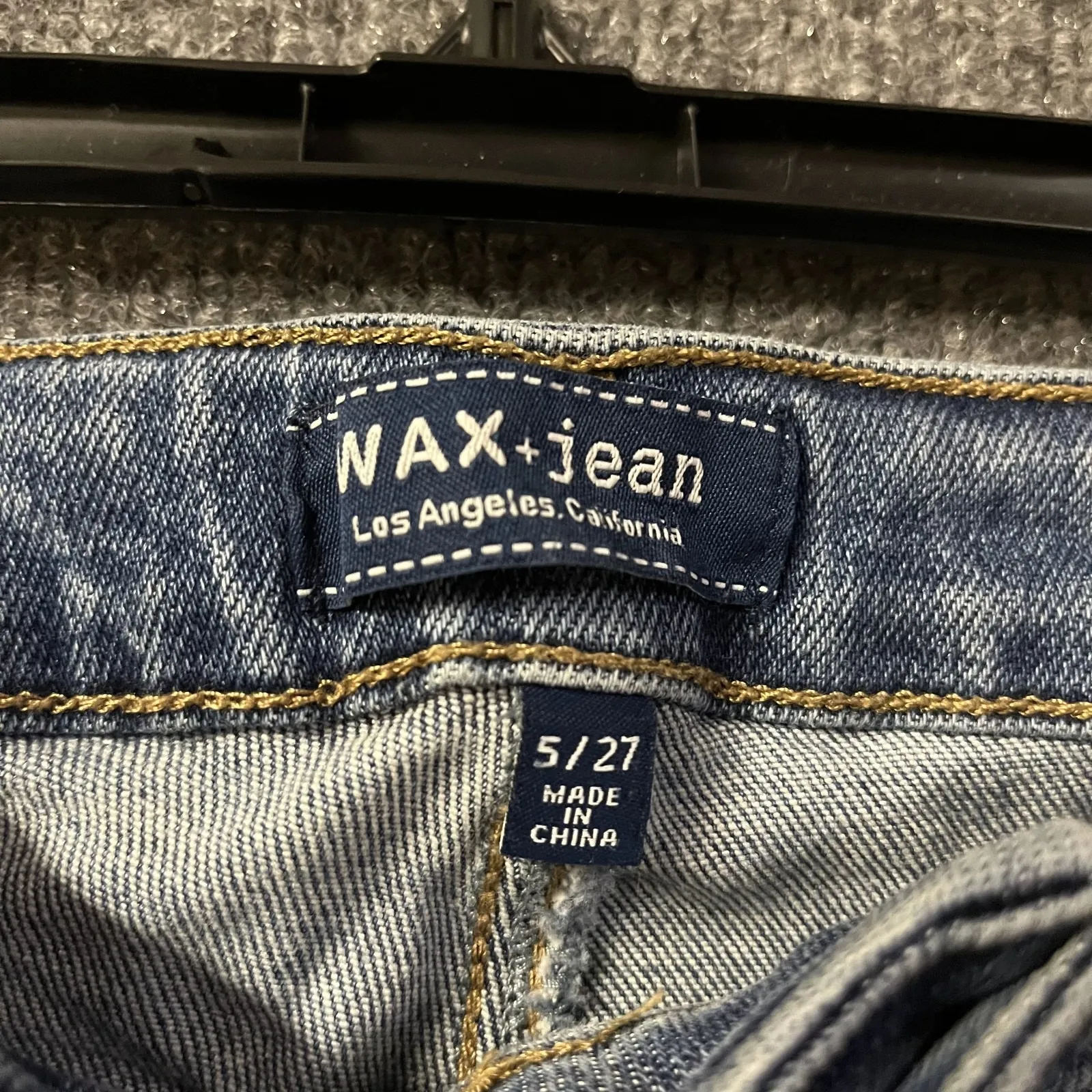 Wax Jean Los Angeles Jeans Womens 27 Blue Distressed Denim Cotton Skinny Leg - Image 3