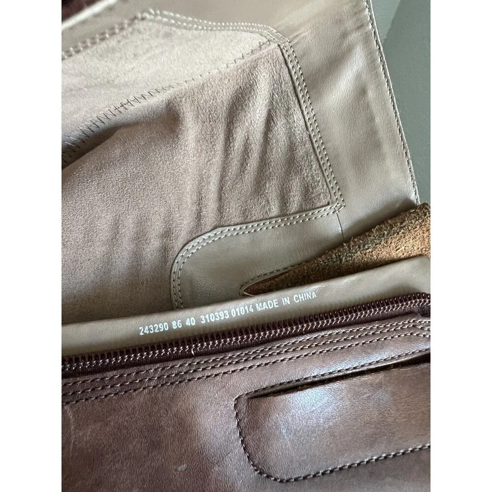 ECCO Hobart Harness Brown Leather Mid Calf Moto Boot Size 40 US 9 Equestrian - Image 9