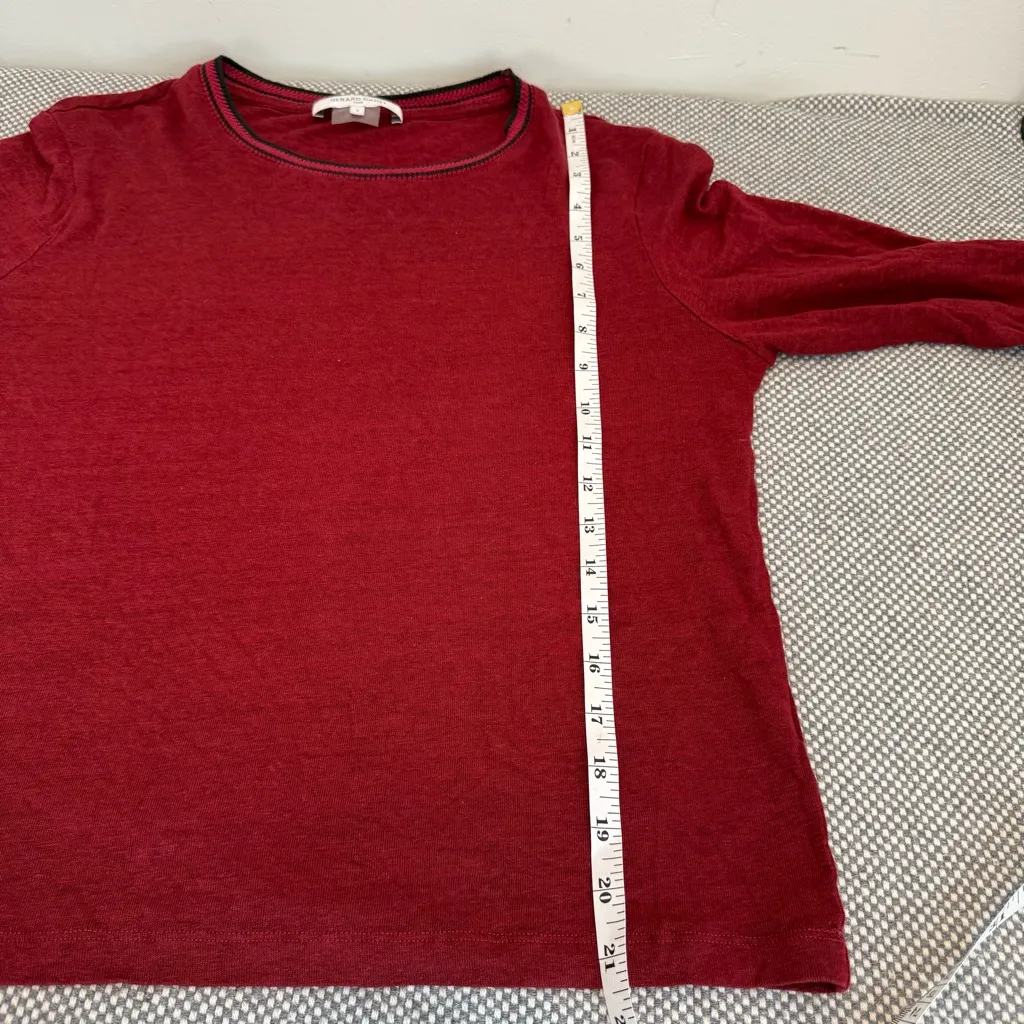 Gerard Darel Women's Sz 3 100% Linen Knit Sweater -Bordeaux - Image 7