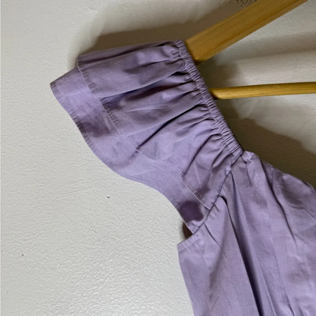 abercrombie fitch Purple ruffle Flutter Sleeve Mini Dress Size XXS - Image 4