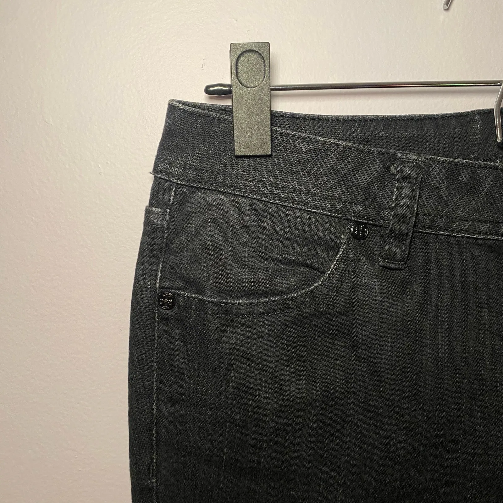 Tory Burch Black Super Skinny Fit Jeans Pants Preppy Women's size 26 - Image 3