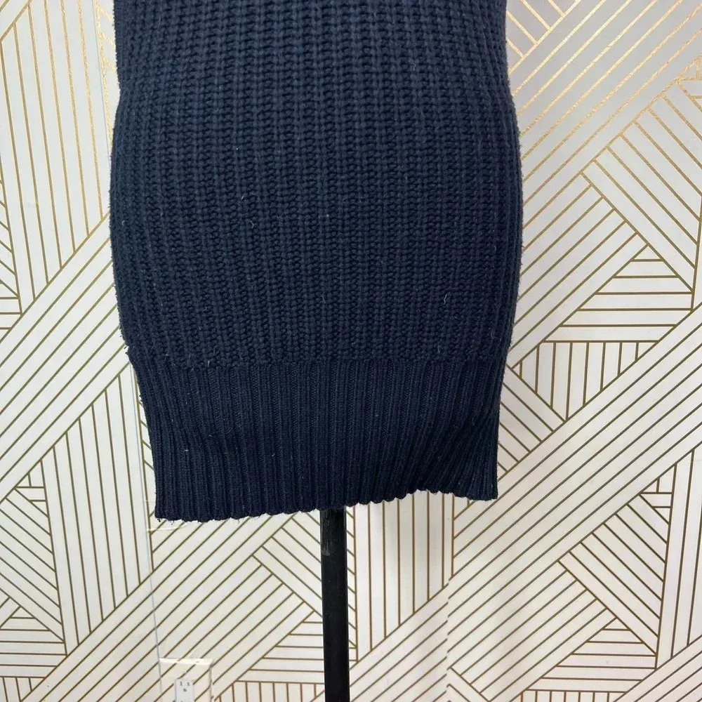 AllSaints Mouleon Sweater‎ Tunic Vest Dress Sleeveless Knit Navy Blue Size Small - Image 6