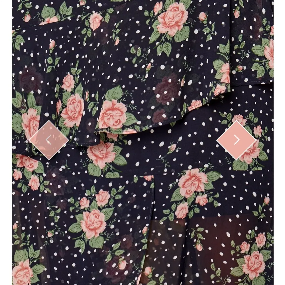 Sugarlips Secret Romance Floral Print Ruffled High-Low Maxi Dress - Image 4